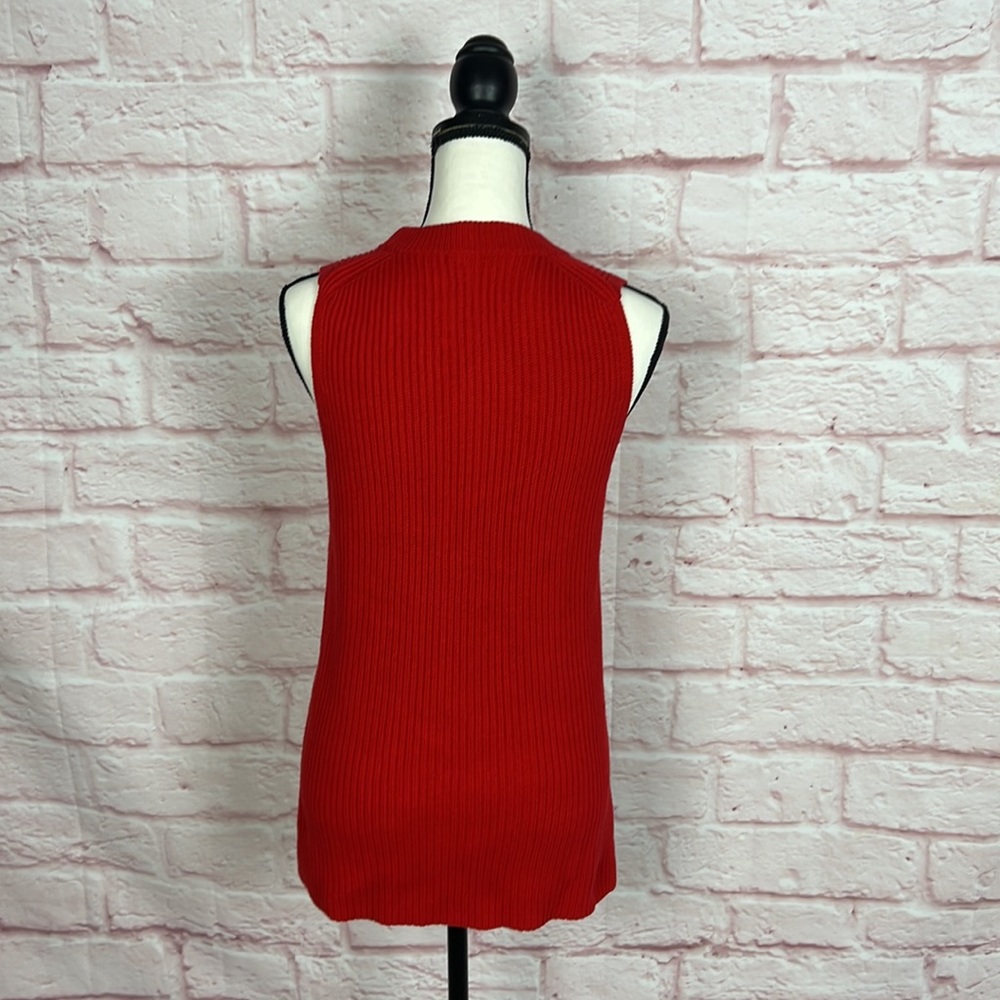 NWOT J Crew Red Vest Pullover Sweater Sz S - Picture 9 of 11